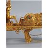 Image 6 : Gilded Gold Filigree Chariot with Horse