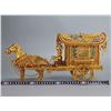 Image 8 : Gilded Gold Filigree Chariot with Horse
