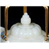Image 8 : Hetian Jade Gilded Silver Handle Ram-Head Teapot