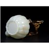 Image 9 : Hetian Jade Gilded Silver Handle Ram-Head Teapot