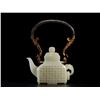 Image 1 : Hetian Jade Poem-Carved Teapot with Handle