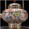 Image 2 : Gilded Copper Enamel-Decorated Flower-Patterned Kettle with Handle
