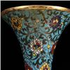 Image 2 : Jingtai Blue Cloisonné Flower-Patterned Vases