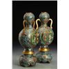 Image 2 : Pair of Cloisonné Vases with Floral and Figural Motif