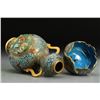 Image 5 : Pair of Cloisonné Vases with Floral and Figural Motif
