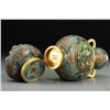 Image 6 : Pair of Cloisonné Vases with Floral and Figural Motif