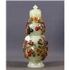 Image 5 : Hetian Jade Gourd Vase with Eight Treasures Inlay