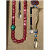 Image 6 : Red Jadeite, Swanstone, Lapis Lazuli, Turquoise, and Crystal Pendant