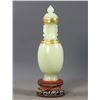 Image 5 : Hetian Jade Vase with Golden Handles