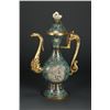 Image 1 : Cloisonné Enamel Ewer with Golden Phoenix Handle