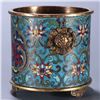 Image 5 : Qing Dynasty Cloisonné Enamel Beast-Eared Bucket Incense Burner