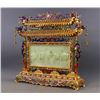 Image 2 : Filigree Gilt Inlaid Hetian Jade Five Oxen Screen