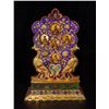 Image 1 : Cloisonné Enamel and Gilt Buddha Shrine Ornament