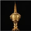 Image 5 : Gilt-Bronze Reliquary Stupa with Lion-Mask Ring Handles