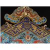 Image 3 : Gilt-Copper Cloisonné Enamel Scroll with Lotus Motif