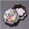 Image 3 : Painted-Enamel on Copper Figural Petal-Lobed Box