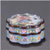 Image 5 : Painted-Enamel on Copper Figural Petal-Lobed Box