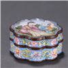 Image 6 : Painted-Enamel on Copper Figural Petal-Lobed Box