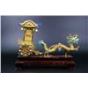 Image 2 : Silver Gilded Dragon Pulling Floral Palanquin Ornament