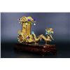 Image 3 : Silver Gilded Dragon Pulling Floral Palanquin Ornament