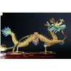 Image 5 : Silver Gilded Dragon Pulling Floral Palanquin Ornament