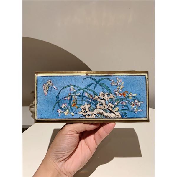 Cloisonné Enamel Box with Floral Design