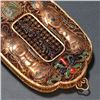 Image 4 : Gilt Silver Filigree & Cloisonné “Fasting” Plaque Pendant