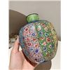 Image 6 : Copper-Body Painted Cloisonné Tea Canister with Floral Scrolls