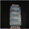 Image 7 : Cloisonné Enamel Gold-Plated Flower Pattern Square Vase