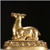 Image 3 : Bronze Gilt Pair of Deer Listening to Dharma Set