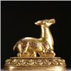 Image 5 : Bronze Gilt Pair of Deer Listening to Dharma Set