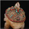 Image 3 : Crystal Skull with Cloisonné Filigree and Gemstone Inlays