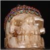 Image 7 : Crystal Skull with Cloisonné Filigree and Gemstone Inlays