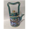 Image 2 : Cloisonné Enamel Window-Opening with Figures and Interlacing Floral Motif Kettle with Handle