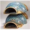 Image 8 : Gilt Bronze Cloisonné Enamel Elephant Ear Wall Vases