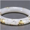 Image 4 : Pure Gold Inlaid Hetian Jade Bangle