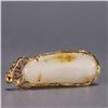 Image 7 : Jade Pendant with Gold Encasing