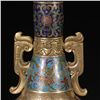Image 3 : Cloisonné Enamel Double-Handled Vase