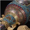 Image 8 : Cloisonné Enamel Double-Handled Vase