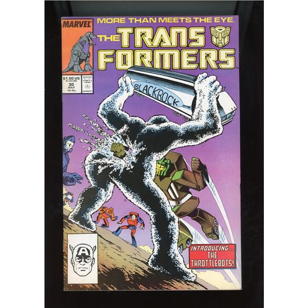 The Transformers #30 Marvel Comics (July 1987) - Introducing Throttlebots
