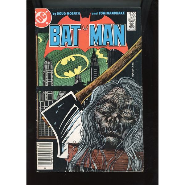 Batman #399 (DC, 1986) Canadian $1.00 Var Comic Moench Mandrake Shrunken Head