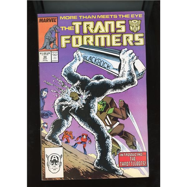 The Transformers #30 Marvel Comics (July 1987) 1st App Throttlebots
