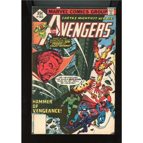 Avengers #165 (Marvel, 1977) 1st App Henry Gyrich. Byrne art. Perez cvr