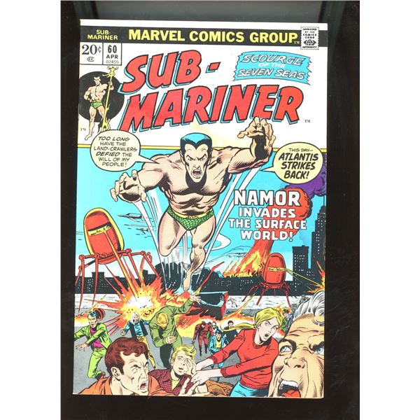 Sub-Mariner #60 (Marvel, 4/73) - Namor Invades the Surface World!