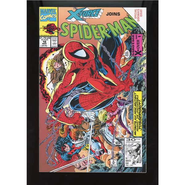 Spider-Man #16 (Nov 1991) Marvel Comics, X-Force Joins, Sabotage Part 1