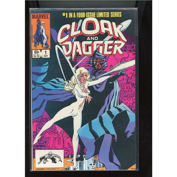 Cloak and Dagger #1 Marvel Comics (1983) 1st Ltd Series BurgerTime Ad