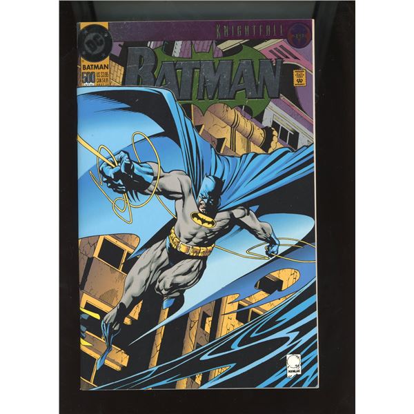 Batman #500 Knightfall 19 (1993) Newsstand Die-Cut Variant $3.95 Cover