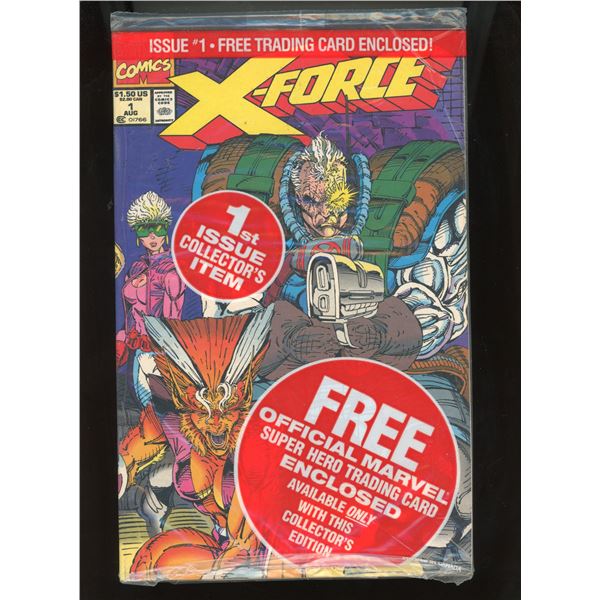 X-Force #1 Comic (Marvel, 1991) Sealed w/ Trading Card 1st Issue