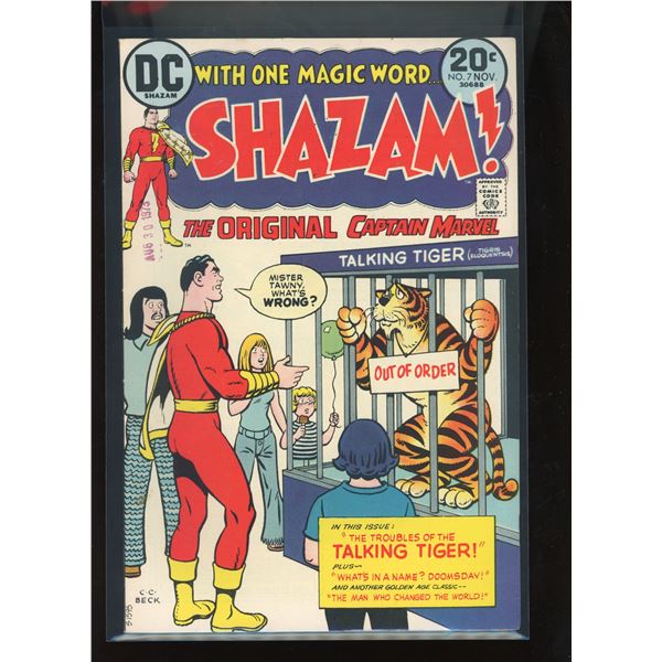 Shazam! (1973 DC Comics) #7 The Original Captain Marvel Talking Tiger