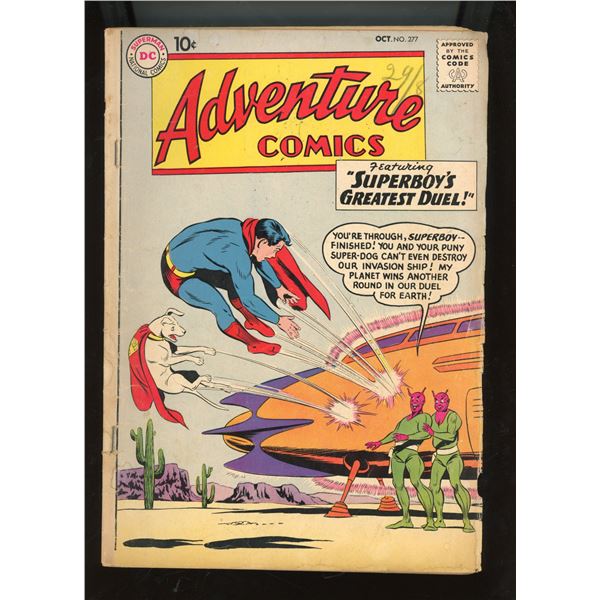 Adventure Comics #277 (DC, Oct 1960) Superboy's Greatest Duel!